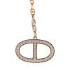 Hermes Collier Chaine D'Ancre Contour Pendant GM Necklace 18K Rose Gold & Diamonds